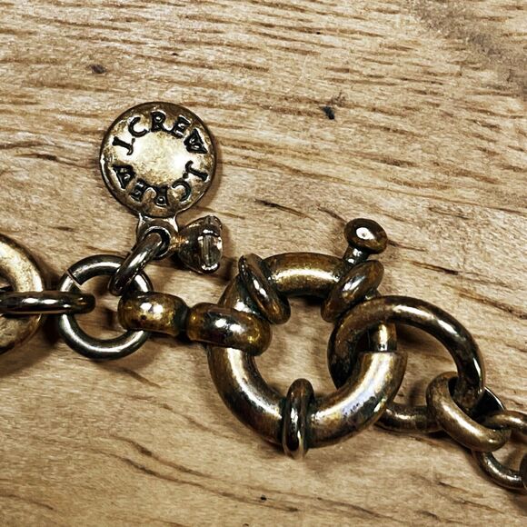 J. Crew Gold Brass Purple Statement Necklace Boho Dressy Art to Wear - Picture 7 of 7